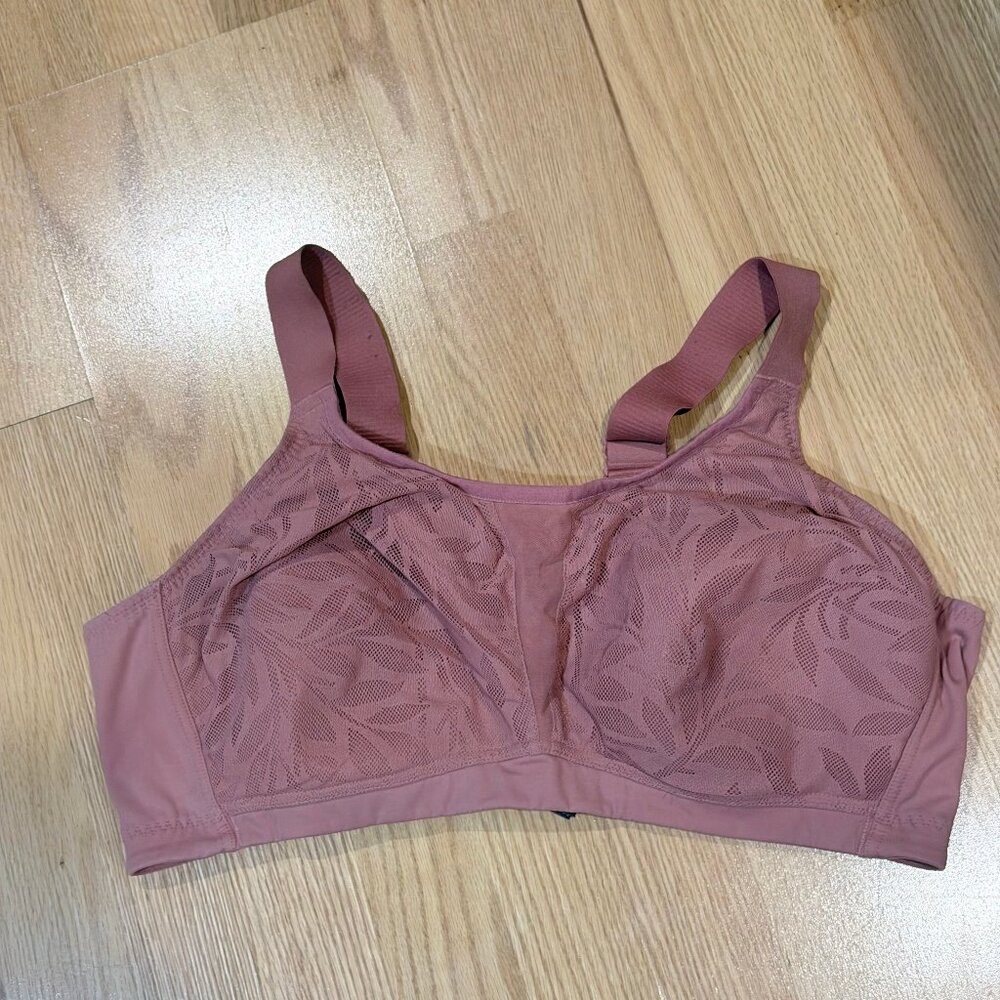 Understance Ginger wireless bra, 42G, dark rose